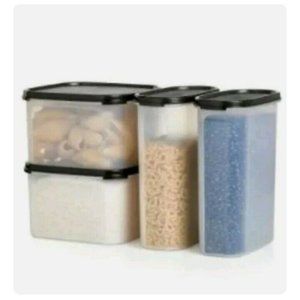 NEW tupperware Modular Mate pasta center BLACK seals
